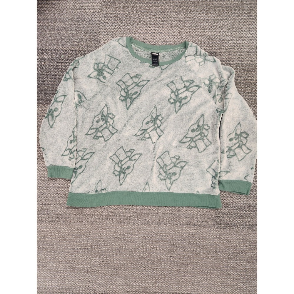 Womens Star Wars Yoda Lounge Soft Sleepwear PJ's Top Only Green Size Large XL - Picture 1 of 5
